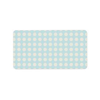 ÉTIQUETTE JOLIS POINTS BLEUS PASTEL ET RUBAN