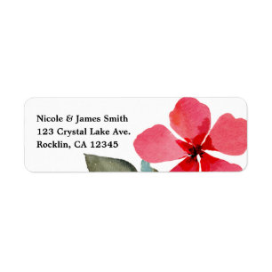 Étiquette Jote Poppy Red Spring Fleurs Floral Party