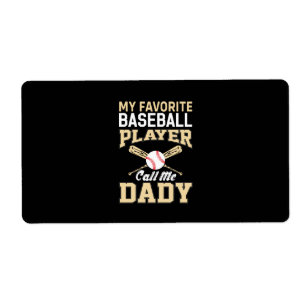 Étiquette Joueur de fête des pères de baseball Appelez-moi p