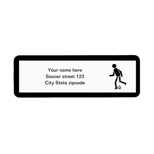 Étiquette Joueur de soccer et balle cadeau personnalisé (Devant)