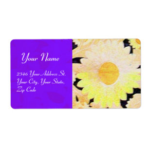 Étiquette JOUR, bleu jaune noir