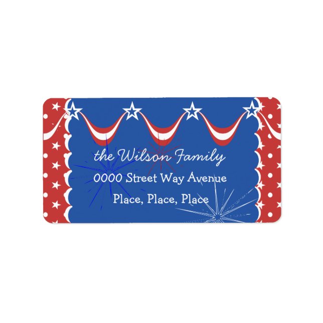 Étiquette Jour de l'Indépendance (Devant)