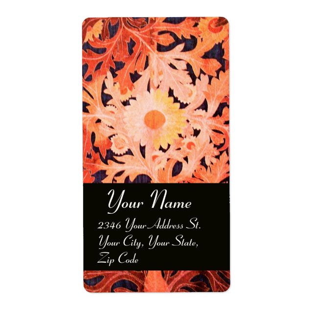 Étiquette JOUR, noir brun rouge (Devant)