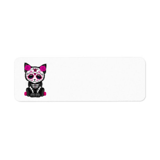 Étiquette Jour rose mignon du chat Kitten Mort (Devant)