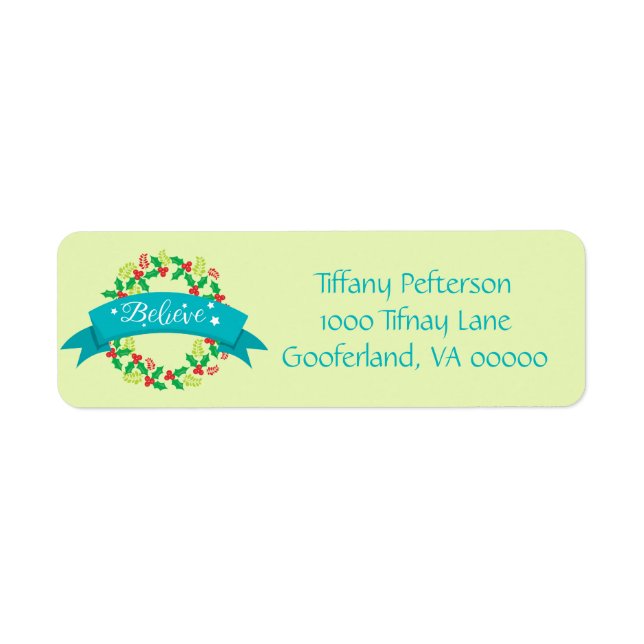 Étiquette Jovely Believe Christmas (Devant)