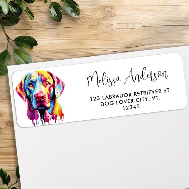 Étiquette Joy of Autumn - Labrador Puppy - Black Lab (Créateur téléchargé)