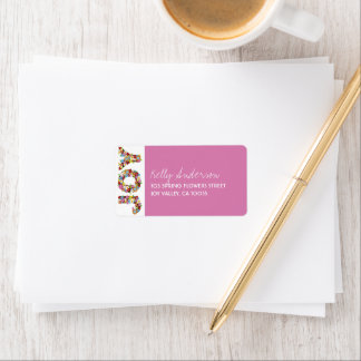 Étiquette JOY Spring Flowers Whimsical Baby shower Adresse