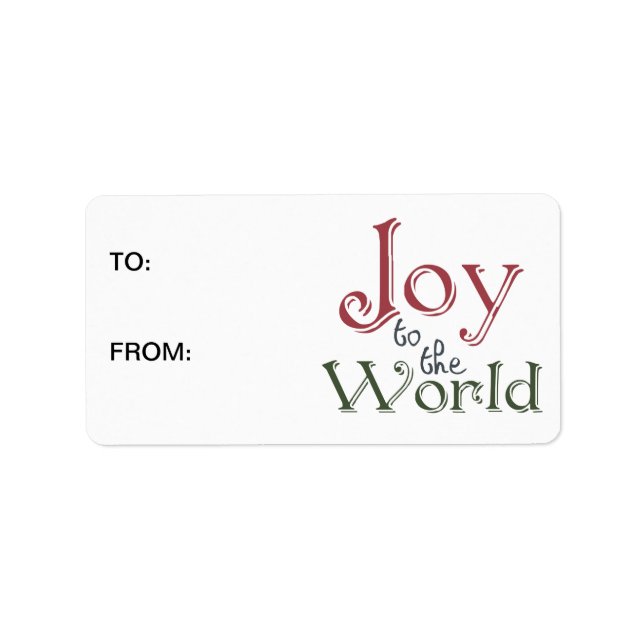 Étiquette Joy to the world (Devant)