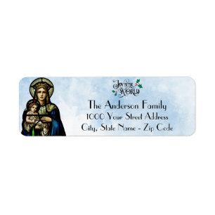 Étiquette Joy To The World Return Address Label