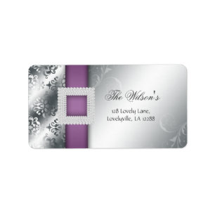 Étiquette Joyau d'anniversaire Mariage d'argent violet