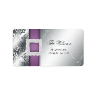 Étiquette Joyau d'anniversaire Mariage d'argent violet