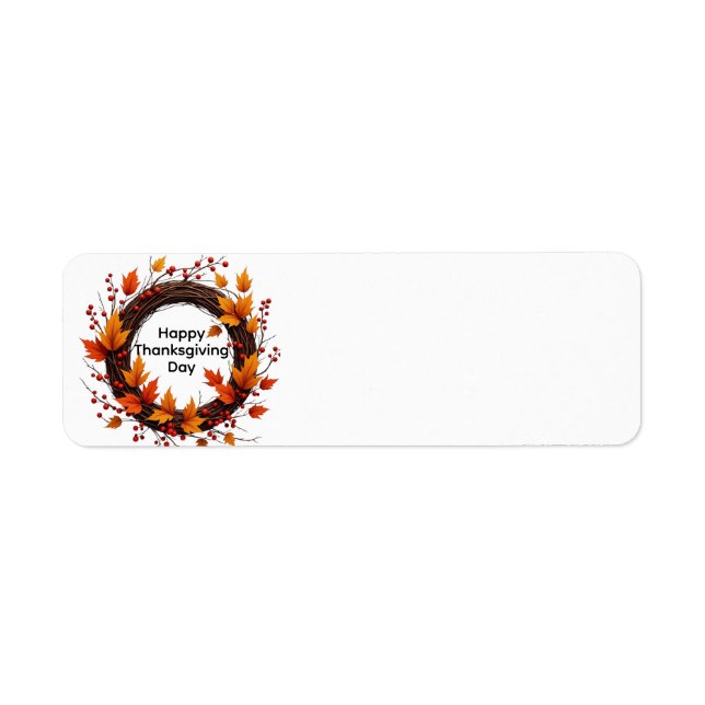 Étiquette Joyeuse journée de Thanksgkving (Devant)