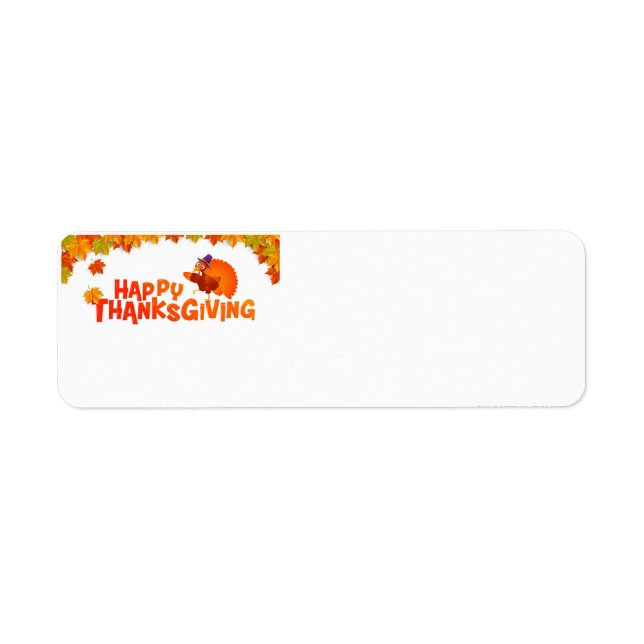 Étiquette Joyeuse journée de Thanksgkving (Devant)