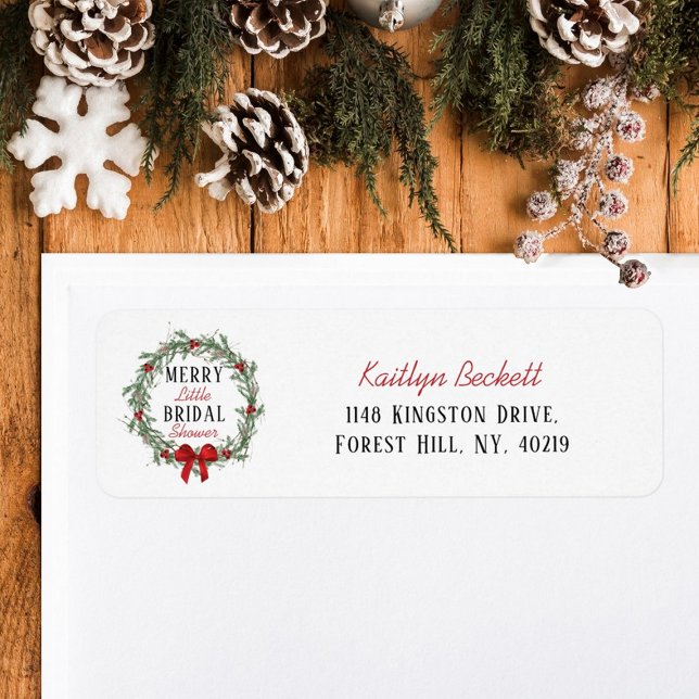 Étiquette Joyeuse Petite Fête de Mariage de Noël (Créateur téléchargé)