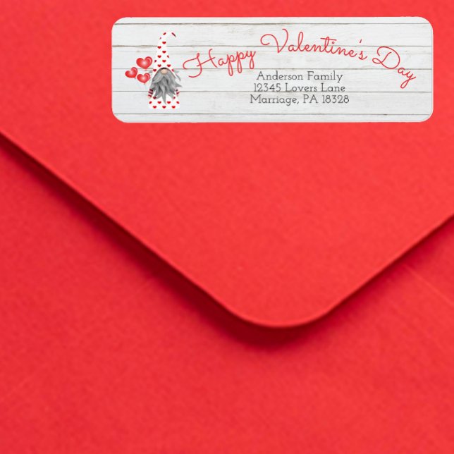 Étiquette Joyeuse Saint Valentin Gnome Mignon et Drôle (Créateur téléchargé)