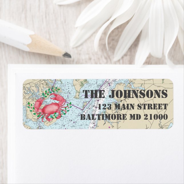 Étiquette Joyeuses vacances nautiques de Baltimore (En situation)