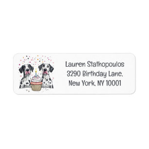 Étiquette Joyeux anniversaire Great Dane Dogs Cupcake
