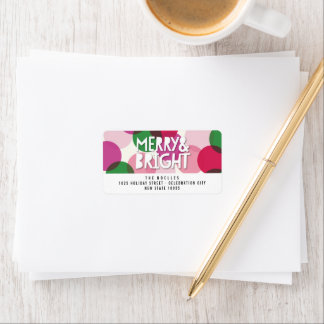 Étiquette Joyeux et brillant plaisir coloré Confetti Dots va