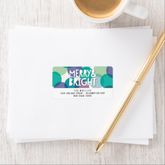 Étiquette Joyeux et brillant plaisir coloré Confetti Dots va