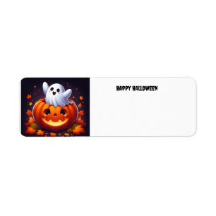Étiquette Joyeux fantôme d'Halloween