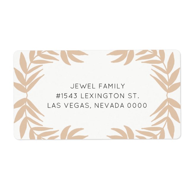 Étiquette Joyeux Feuilles (Devant)