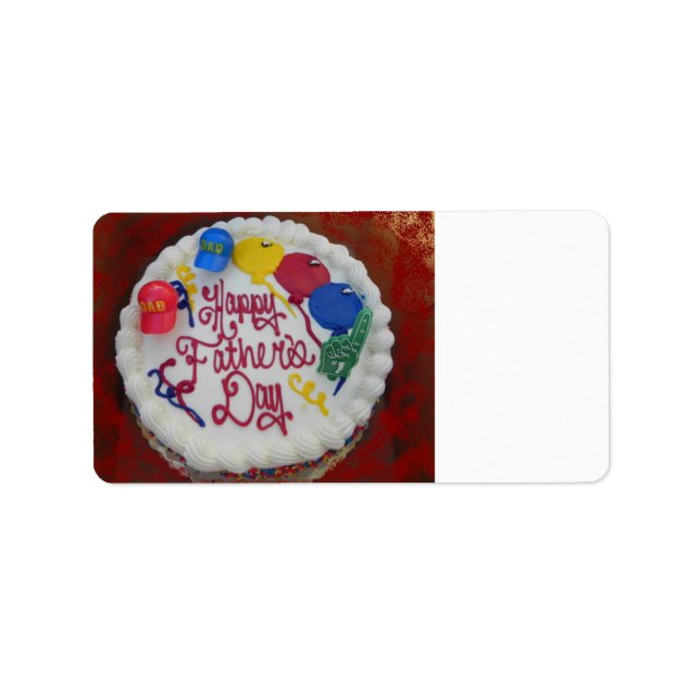 Étiquette Joyeux gâteau à la Fête des pères (Devant)
