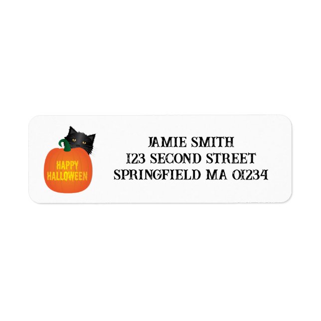 Étiquette Joyeux Halloween (Devant)