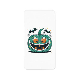 Étiquette Joyeux Halloween ! Découpez une citrouille !