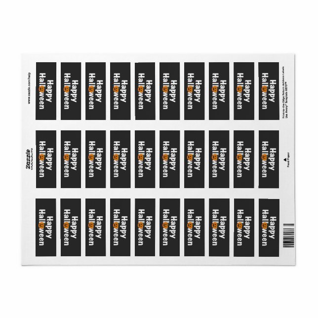 Étiquette Joyeux Halloween spooktacular citrouille Jack-lant (Feuille entière)