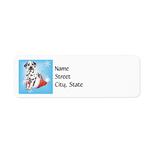Étiquette Joyeux Howlidays Dalmatien (Devant)
