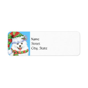 Étiquette Joyeux Howlidays Eskimo Dog