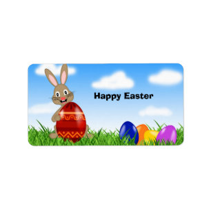 Étiquette Joyeux Lapin de Pâques