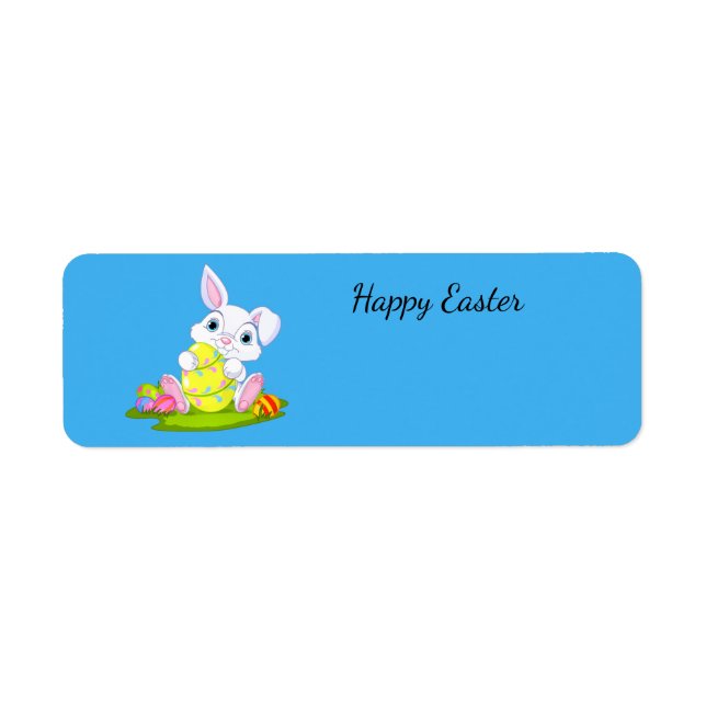 Étiquette Joyeux Lapin de Pâques (Devant)