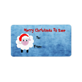 Étiquette Joyeux Noël À Ewe Moutons