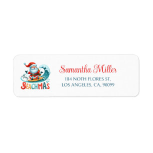 Étiquette Joyeux Noël Beachmas En Juillet Invitation de fête