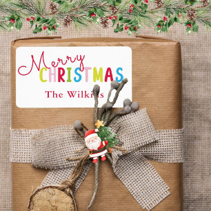 Étiquette Joyeux Noël blanc Joyeux Joyeux Joyeux Conception 