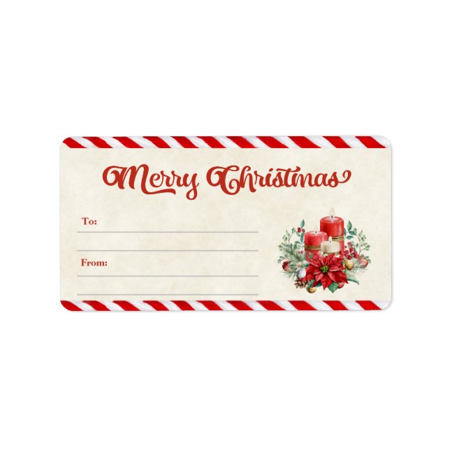 Étiquette Joyeux Noël Cadeaux de vacances Ami et affaires (Devant)