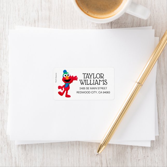 Étiquette Joyeux Noël d'Elmo (En situation)