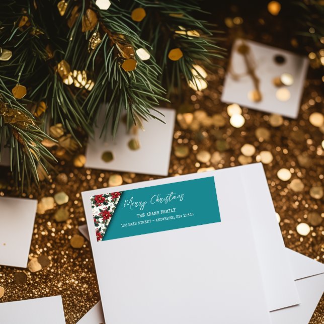 Étiquette Joyeux Noël en lettres de script moderne (Créateur téléchargé)