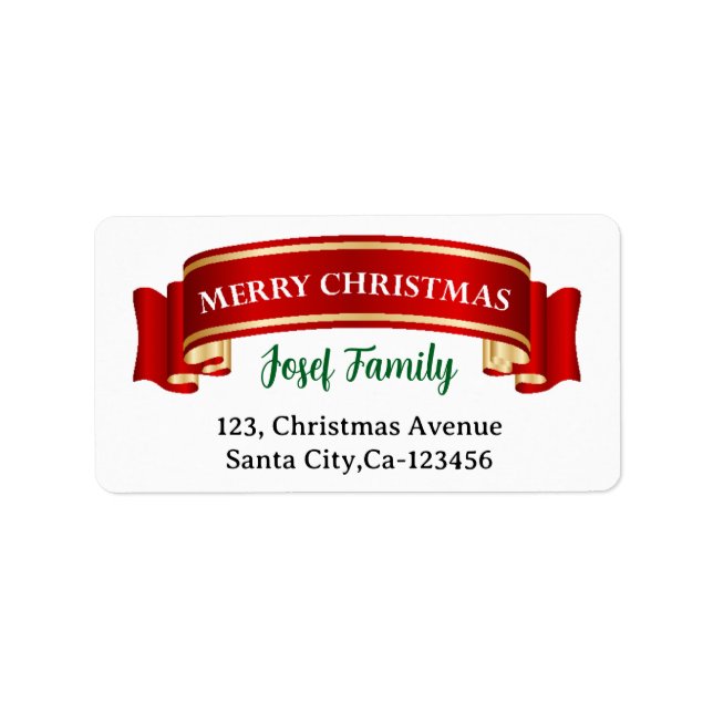 Étiquette Joyeux Noël et Bonne Année ! (Devant)