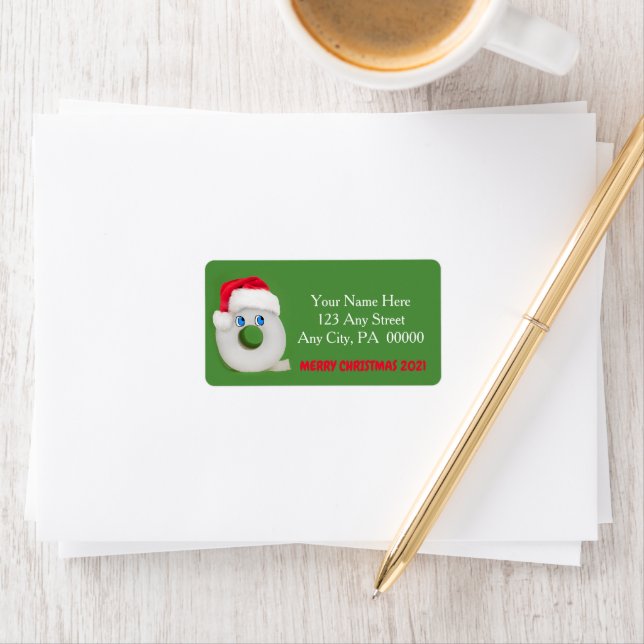 Étiquette Joyeux Noël Festive Toilet Paper 2021 (En situation)