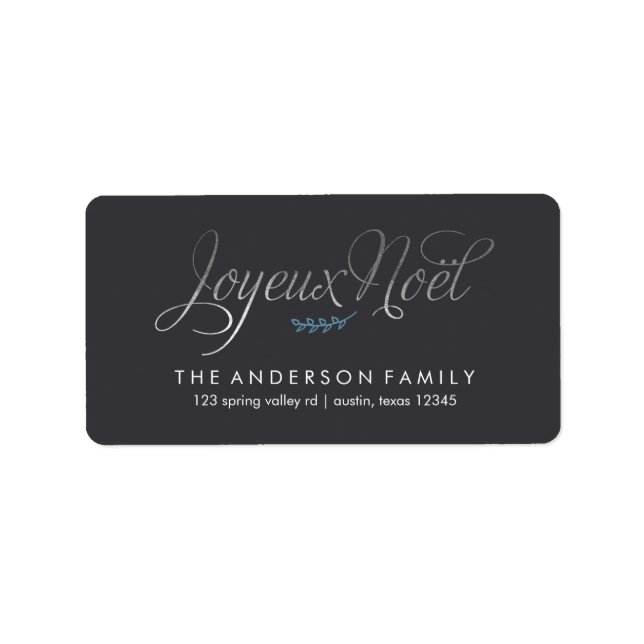 Étiquette Joyeux Noel French Christmas (Devant)