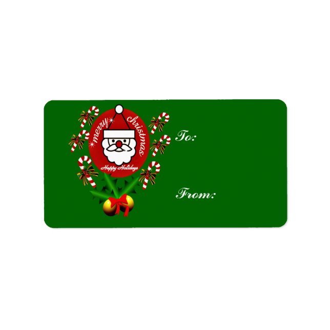 Étiquette Joyeux Noël, Joyeux Jours fériés_Étiquette (Devant)