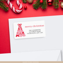 Joyeux Noël Rouge rose Arbre Bois Vacances