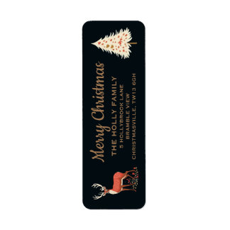 Étiquette Joyeux Noël | Vacances forestières enchantées