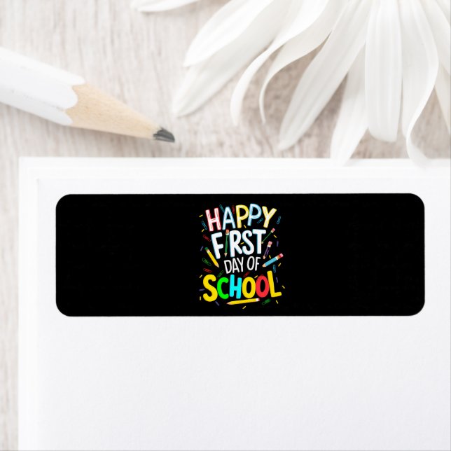 Étiquette Joyeux premier jour de rentrée scolaire (En situation)