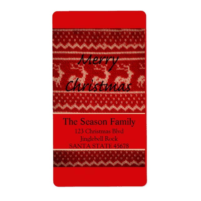 Étiquette Joyeux X-Mas laide pull de Noël (Devant)