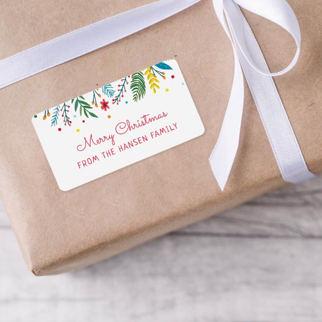 Étiquette Joyful Whimsy Holiday Tags cadeaux (Créateur téléchargé)