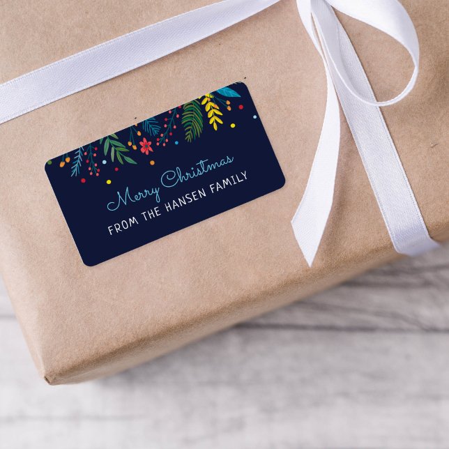 Étiquette Joyful Whimsy Holiday Tags cadeaux (Créateur téléchargé)