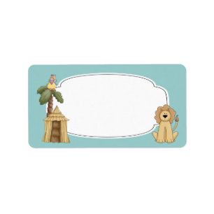 Étiquette Jungle Safari Animaux